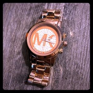 Rose gold MK Watch